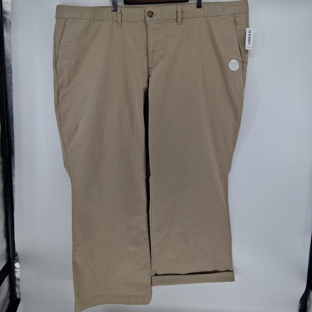 Old Navy Plus Size 30 Pants Chino Beige Rolled Hem Classic Business Casual Work